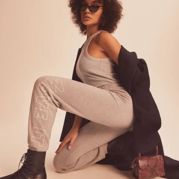 NWT MOTHER DENIM Women's Sz S Move It Bender Ankle Jogger Gray 100% Cotton $158 - Picture 1 of 14